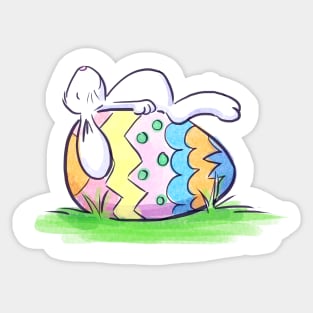 Sleeping Easter Bunny Sticker